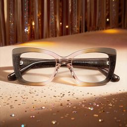 Leona Rectangle Brown Glasses0