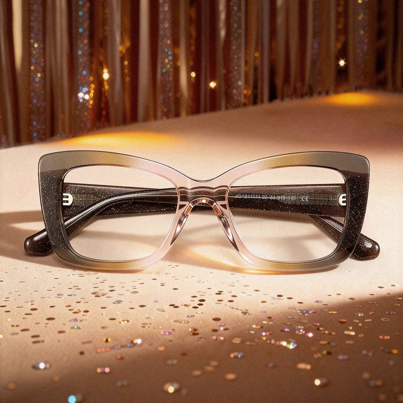 Leona Brown Rectangle Glasses