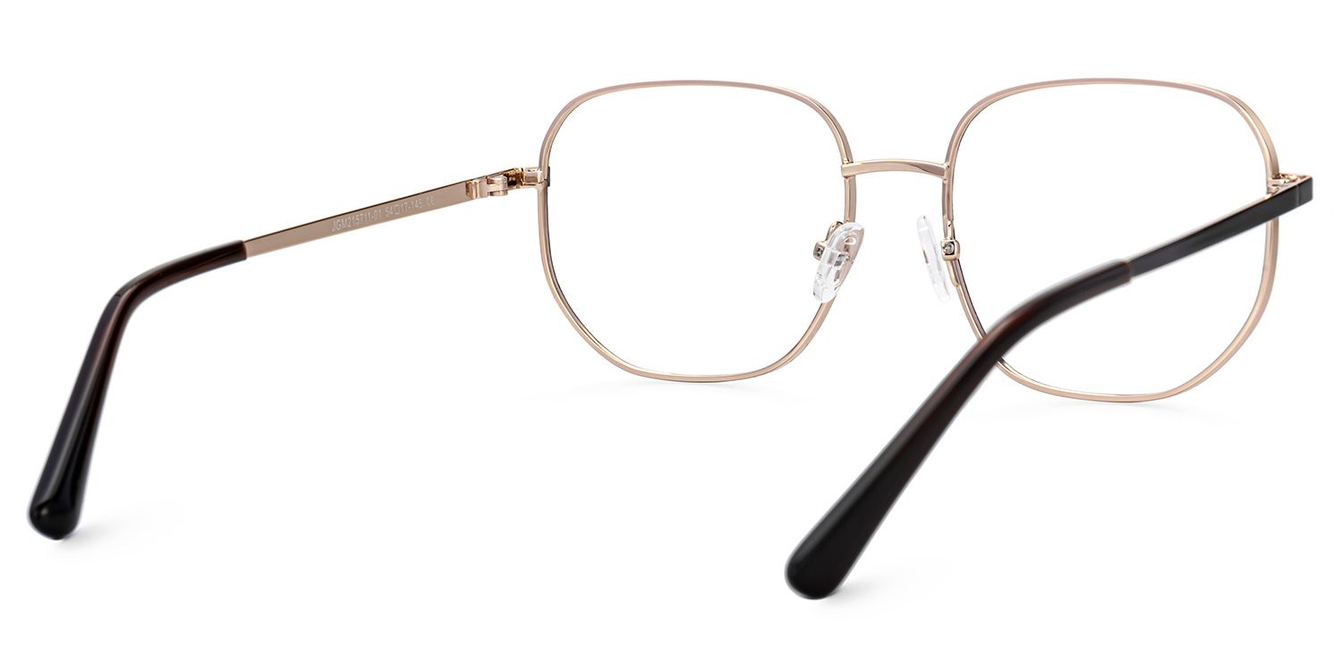 Steeve Metal Square Black Frame Glasses | ZEELOOL UK3