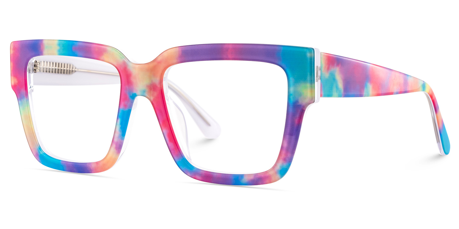Pop  Acetate Colorful Frame Glasses with Square Shape | ZEELOOL UK3