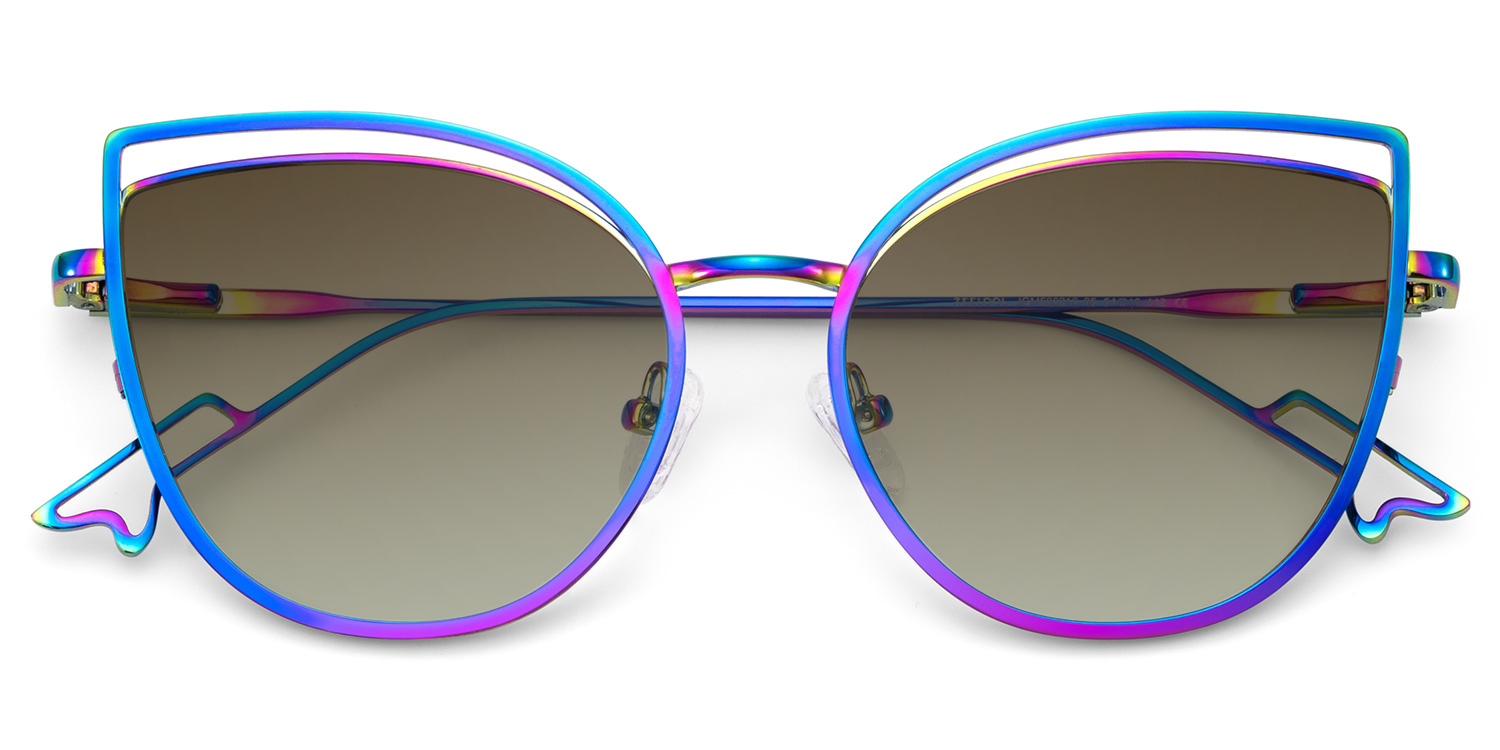 ZEELOOL Spivey Cateye Iridescent Sunglasses