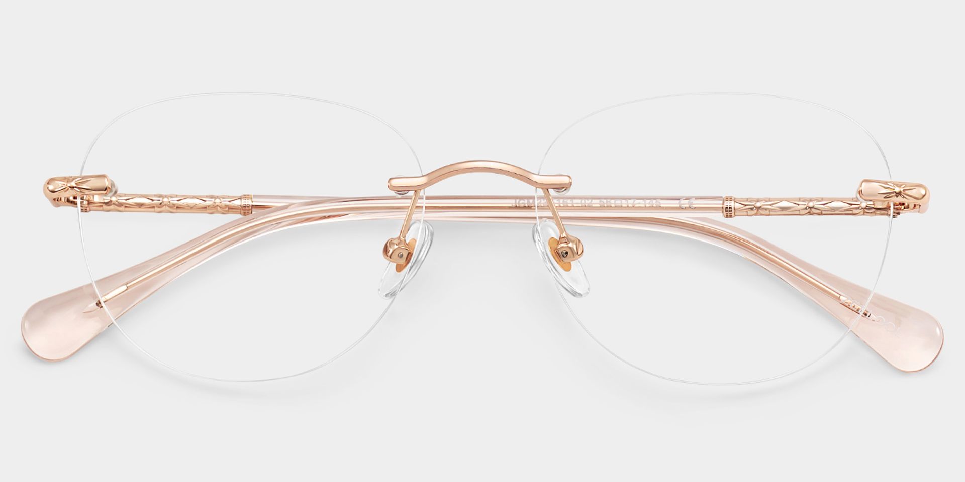 Jennifer Pink Gold Frame Glasses with Round Frame Online | ZEELOOL1