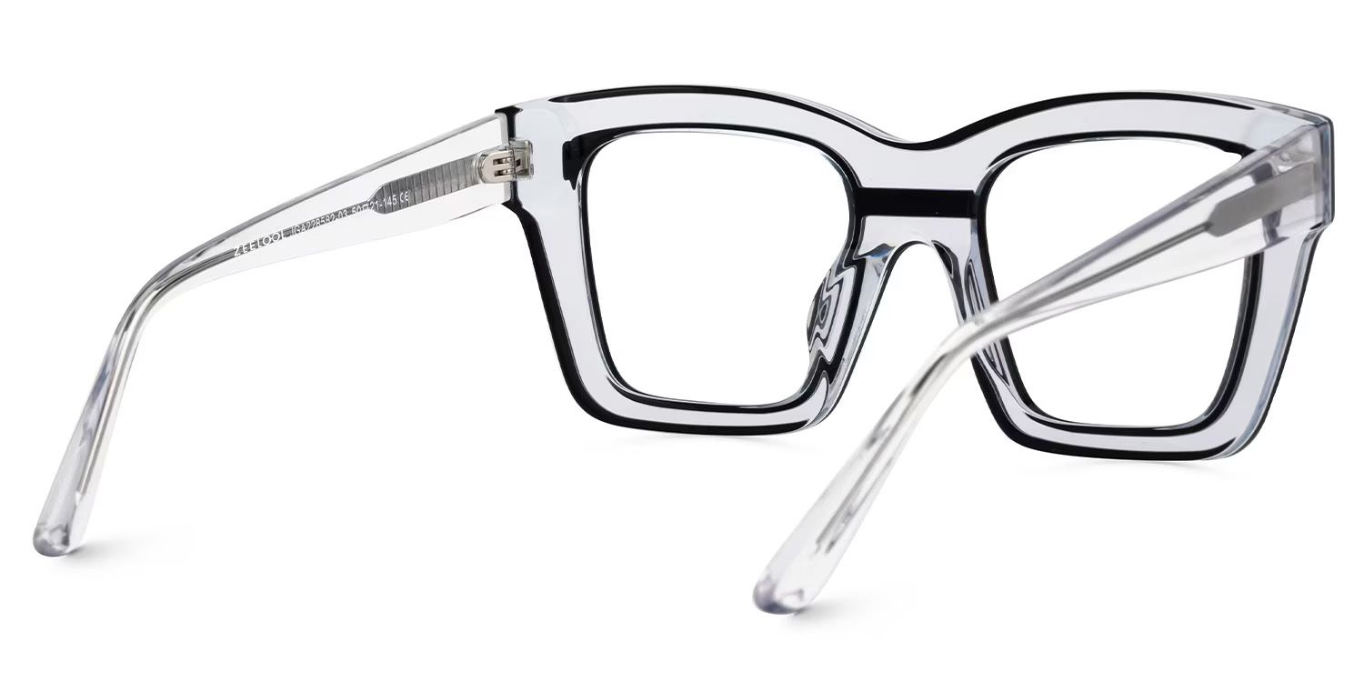 Legette Designer Eyeglasses in Square Black Frame3