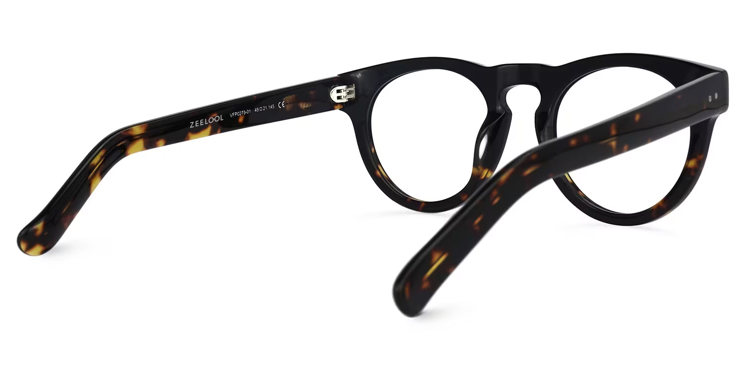 Malloy Round Black and Tortoise Glasses3