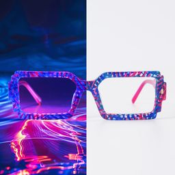 Frederick Rectangle Blue Glasses5
