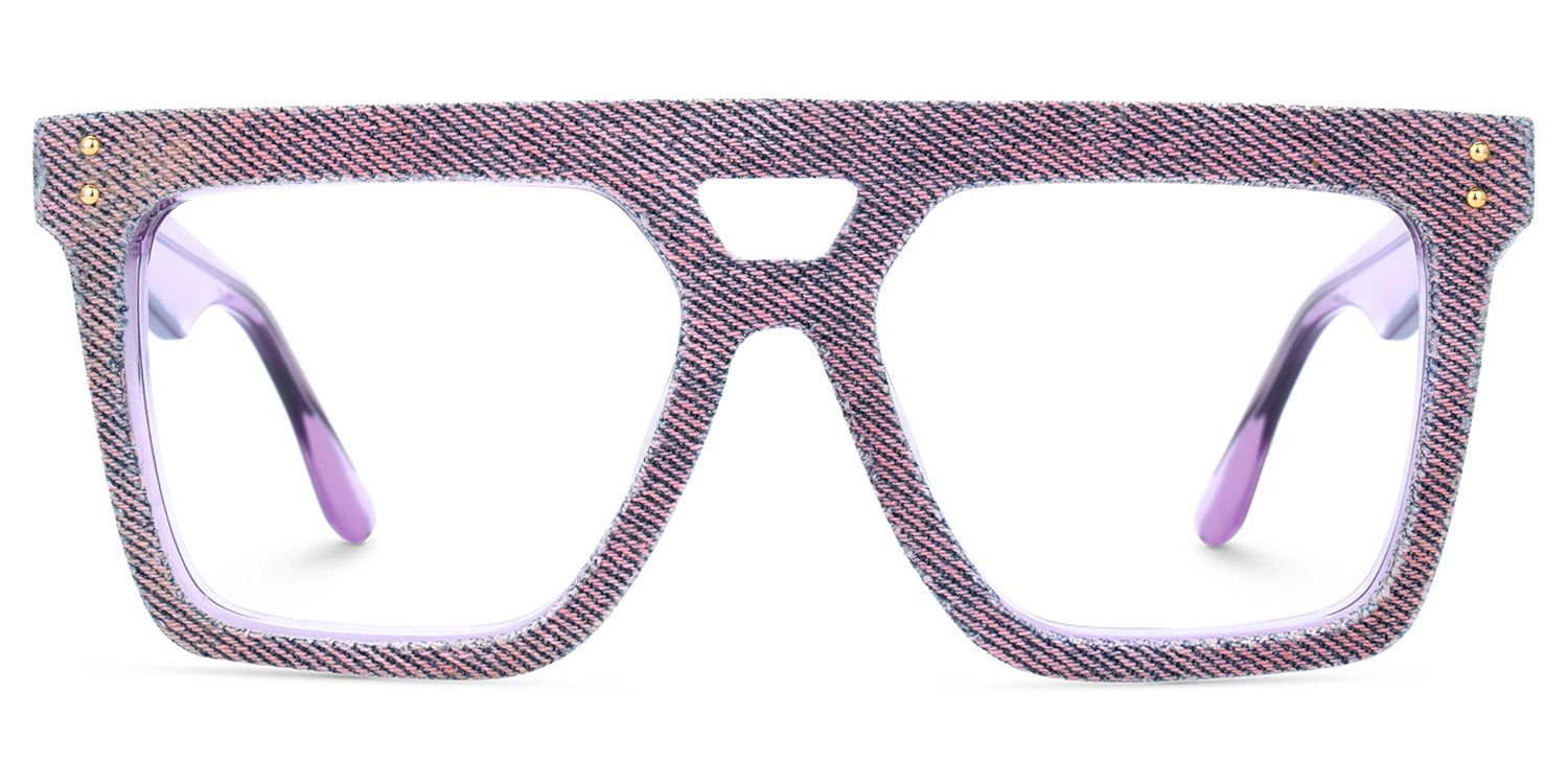 Rubin Purple Denim Eyeglasses | ZEELOOL UK0