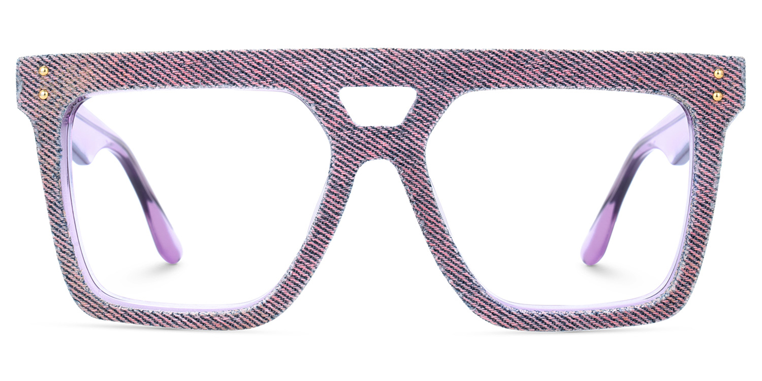 Rubin Purple Denim Eyeglasses | ZEELOOL UK0