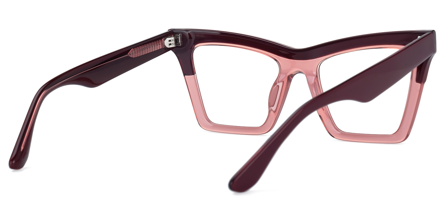 Jaclyn Designer Eyeglasses in Cateye Red Frame3