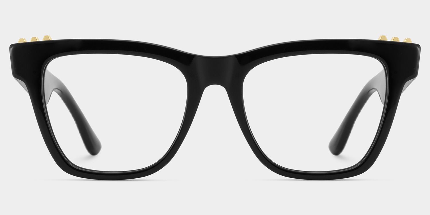 Soren Square Black Frame Eyeglasses for Woman| ZEELOOL UK1