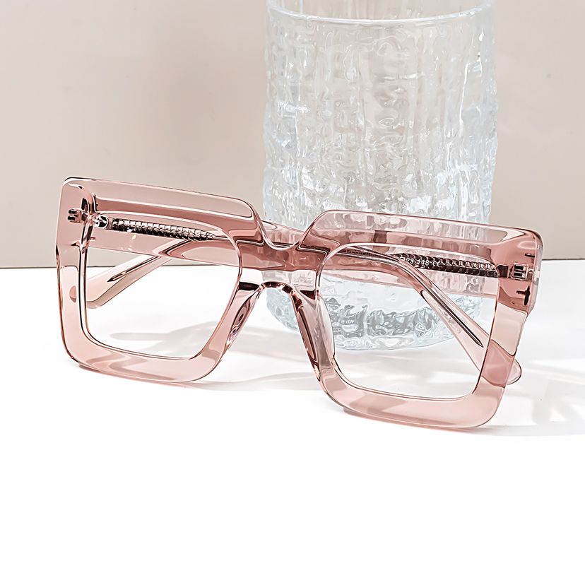 Brandon Square Beige Glasses