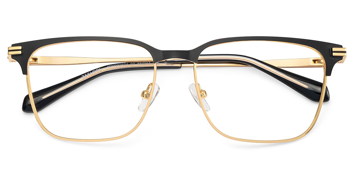 Marshall Gold Rectangle Prescription Glasses | ZEELOOL UK1