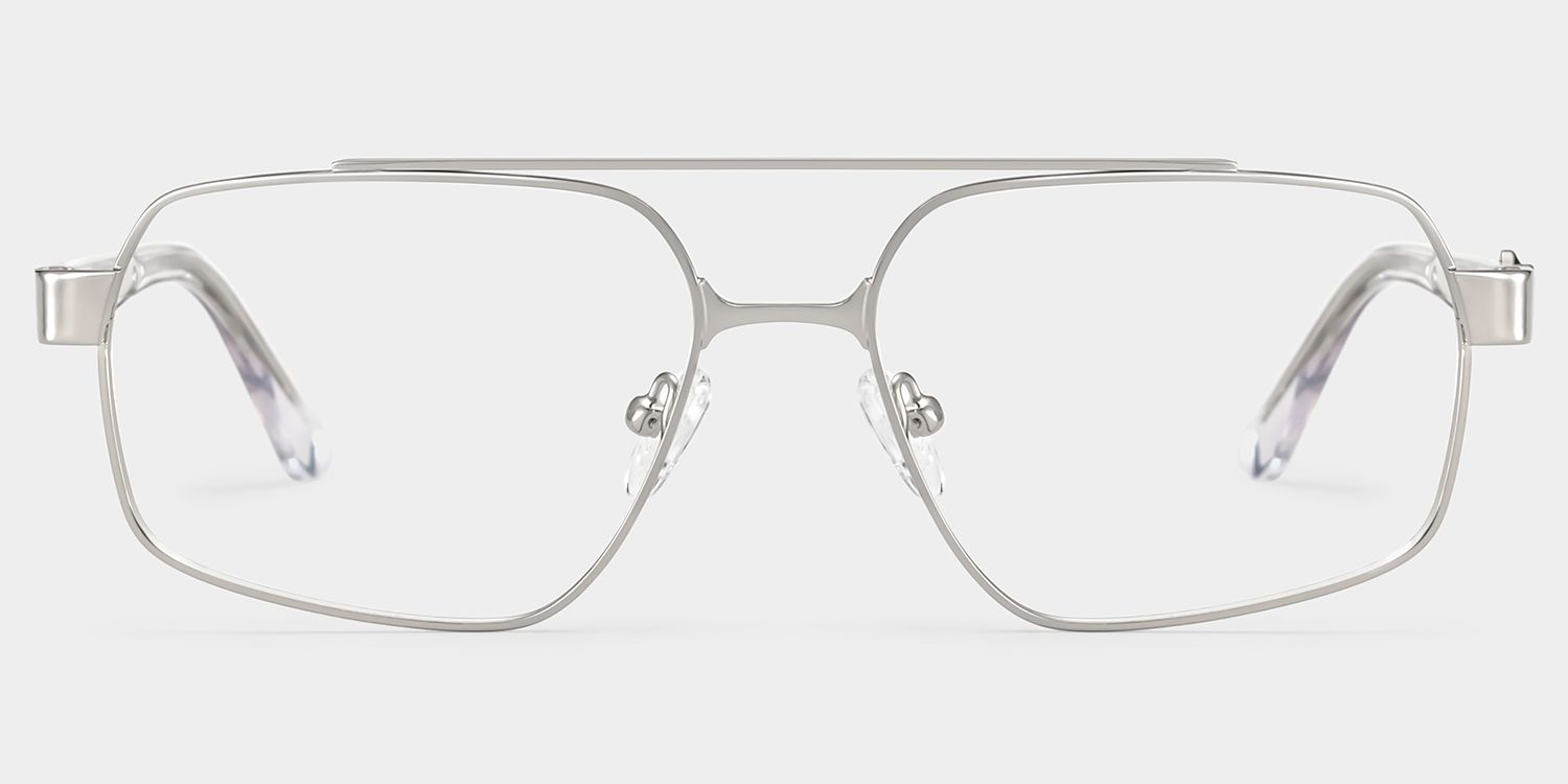 Sterling Eyeglasses in Aviator Silver Frame | ZEELOOL UK1
