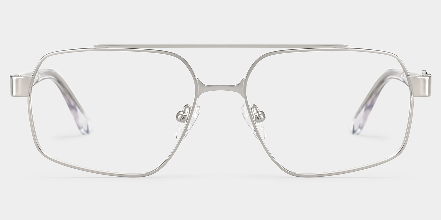 Sterling Eyeglasses in Aviator Silver Frame | ZEELOOL UK1