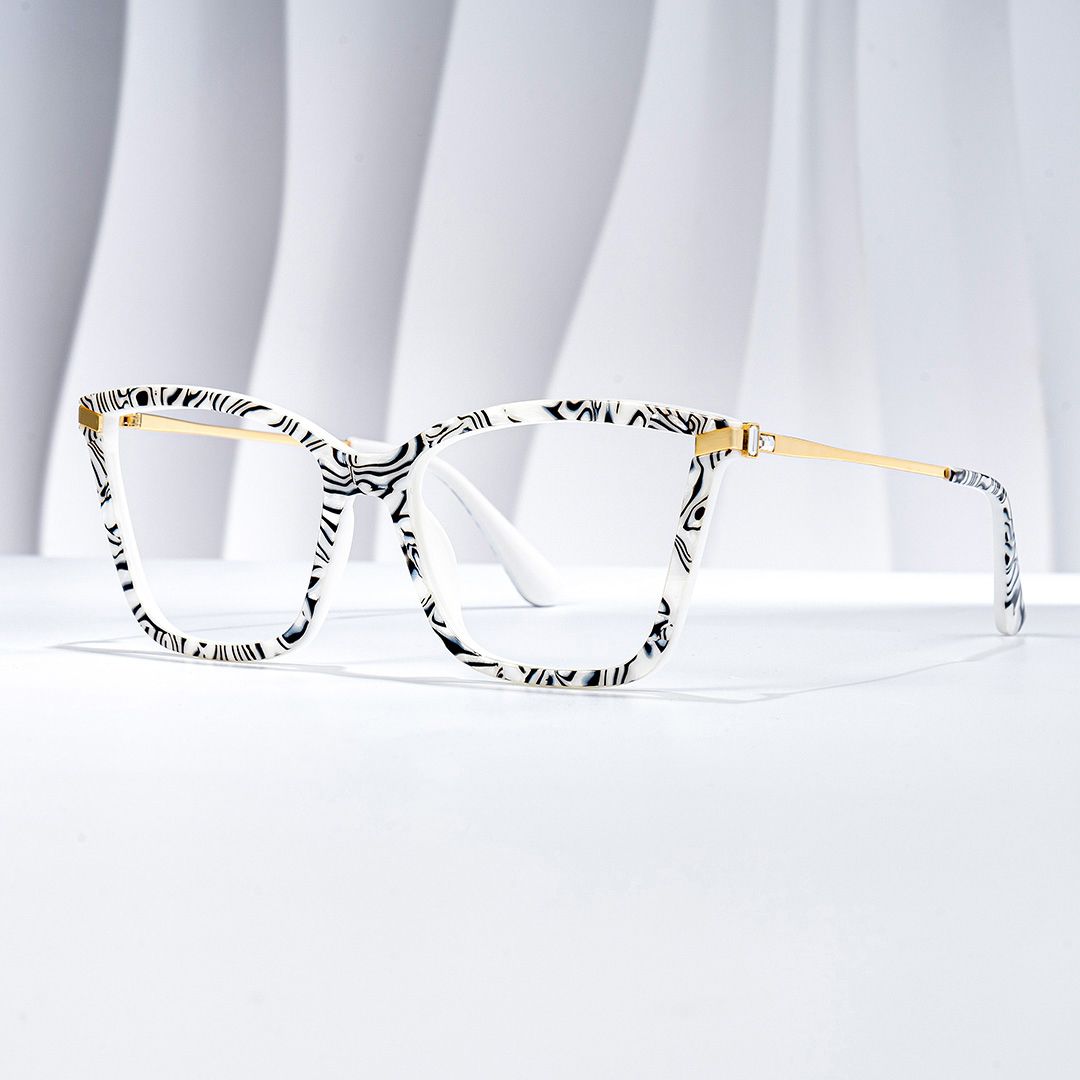 Stephens Cateye with Zebra Glasses Oversized Frames | ZEELOOL UK0
