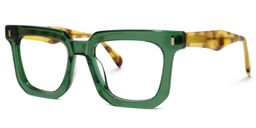 Coville Green Rectangle Glasses1