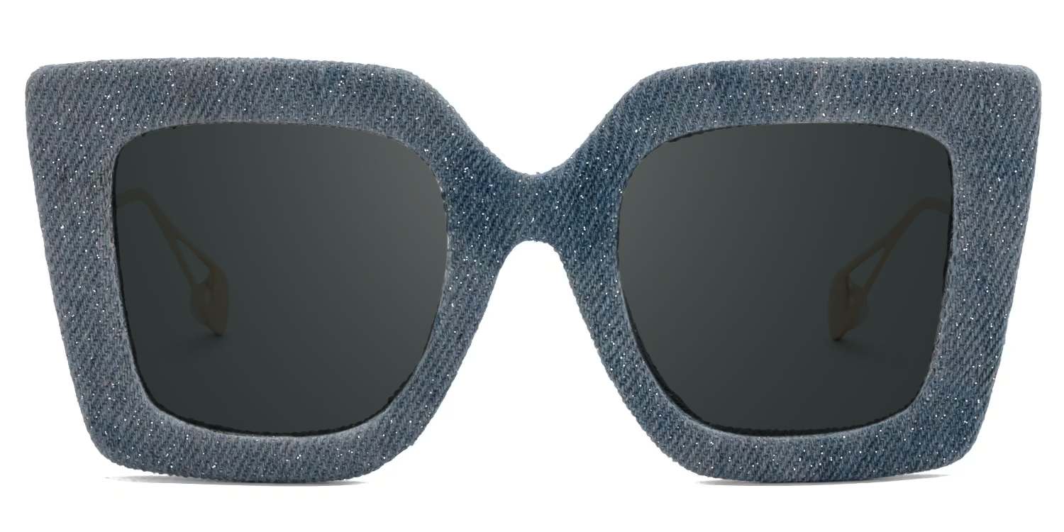 Latanya Denim Blue Glitter Sunglasses Made From Jeans0