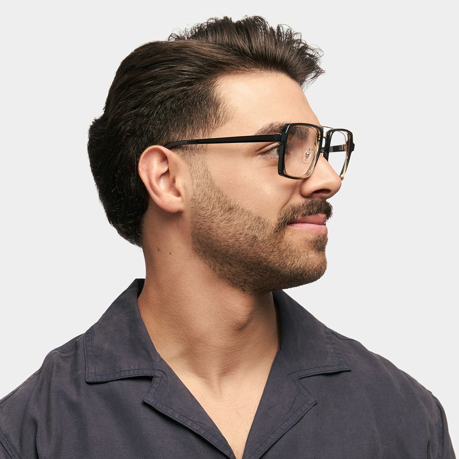 Nellie Aviator Black-Gold Eyeglasses & Frame Glasses1