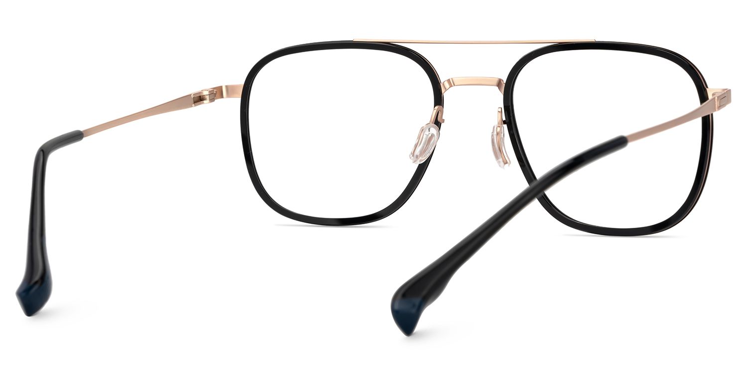 Black Designer Eyeglasses Frames In Aviator5