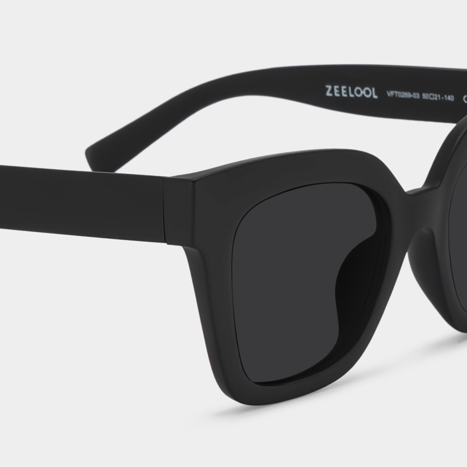 Malcolm Black Sunglasses with Square Frames | ZEELOOL UK4