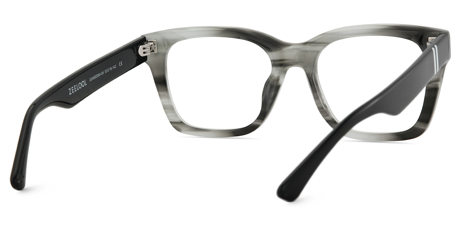 Gaydeh Grey Frame Glasses With Rectangle Shape | ZEELOOL UK3