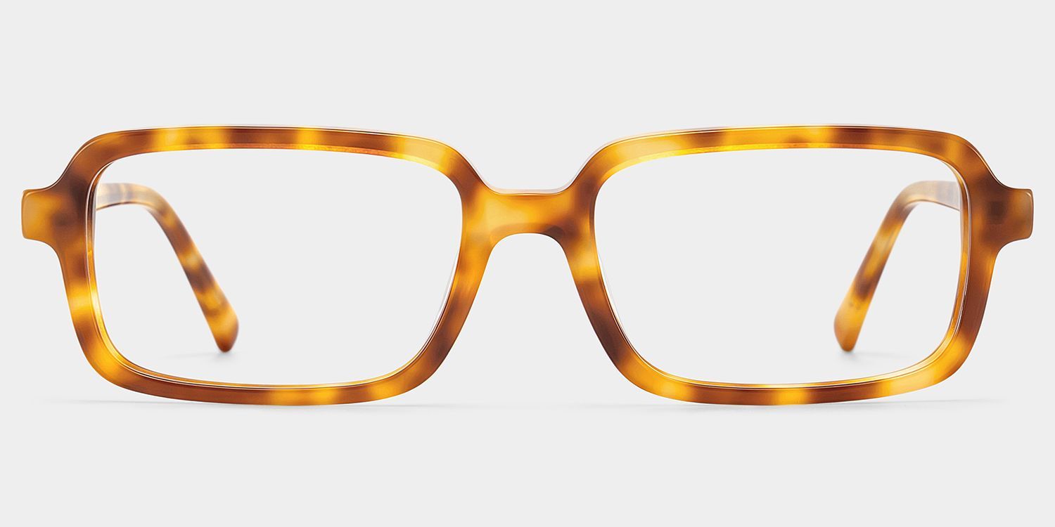 Danielle Light Brown Tortoise Shell Rectangle Glasses | ZEELOOL1