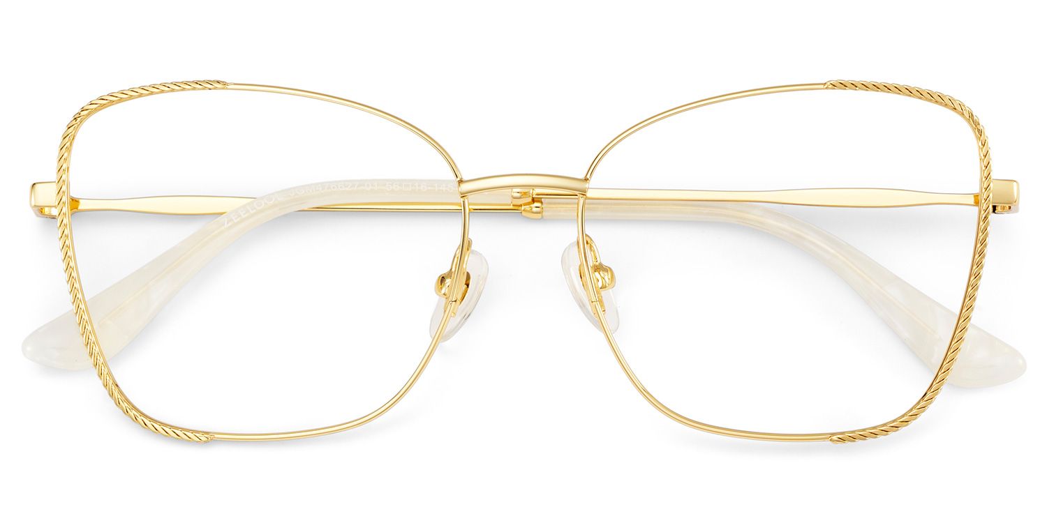 Kai Eyeglasses in Butterfly Gold Frame | ZEELOOL UK3