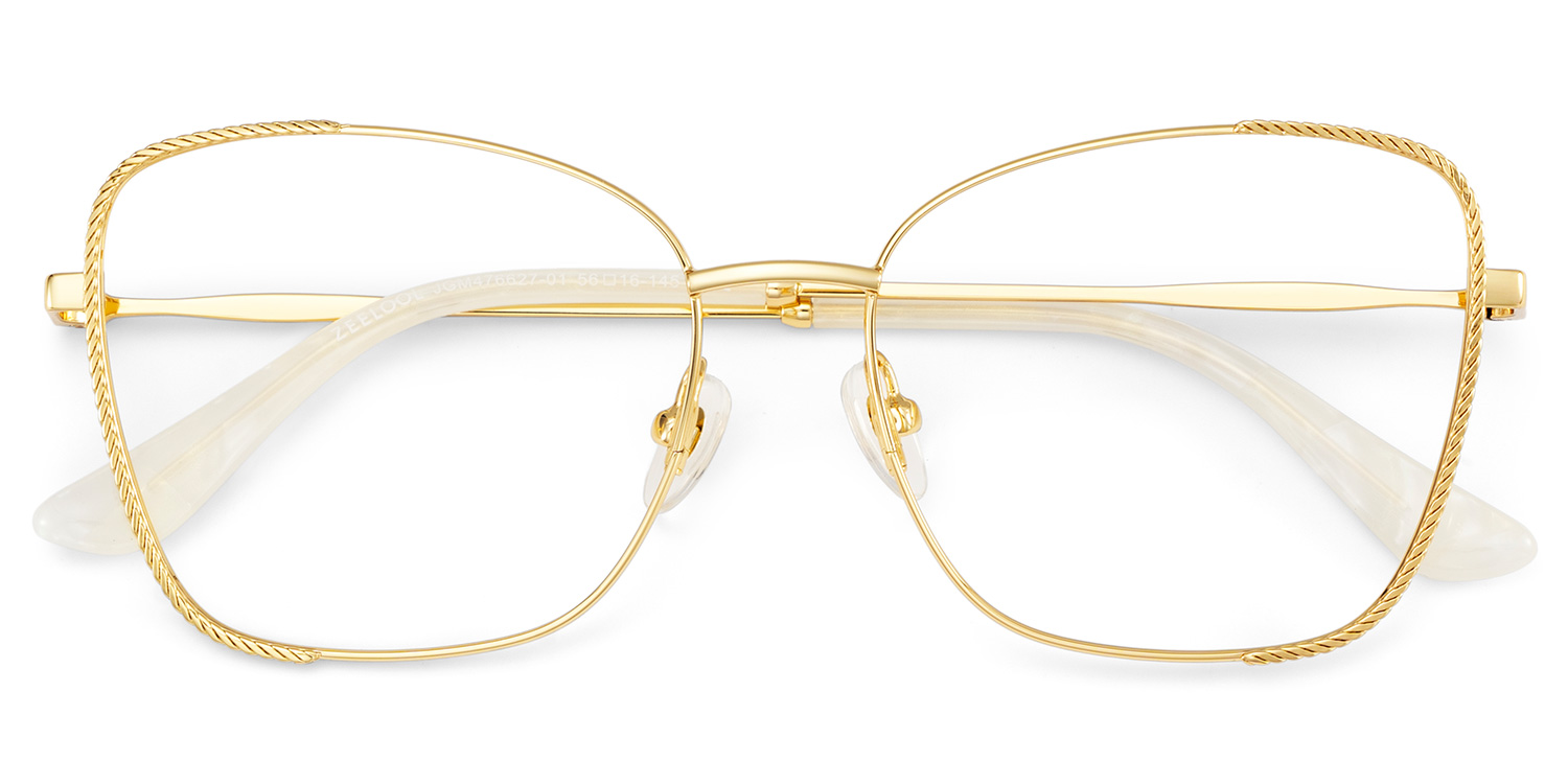 Kai Eyeglasses in Butterfly Gold Frame | ZEELOOL UK3