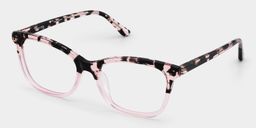 Bella Pink Tortoise Rectangle Glasses3