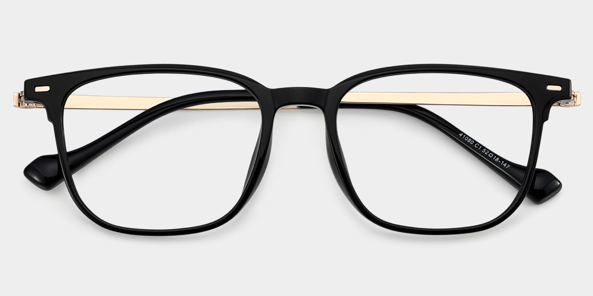 William Men's Black Rectangular Eyeglasses in Mixed Frames | ZEELOOL1
