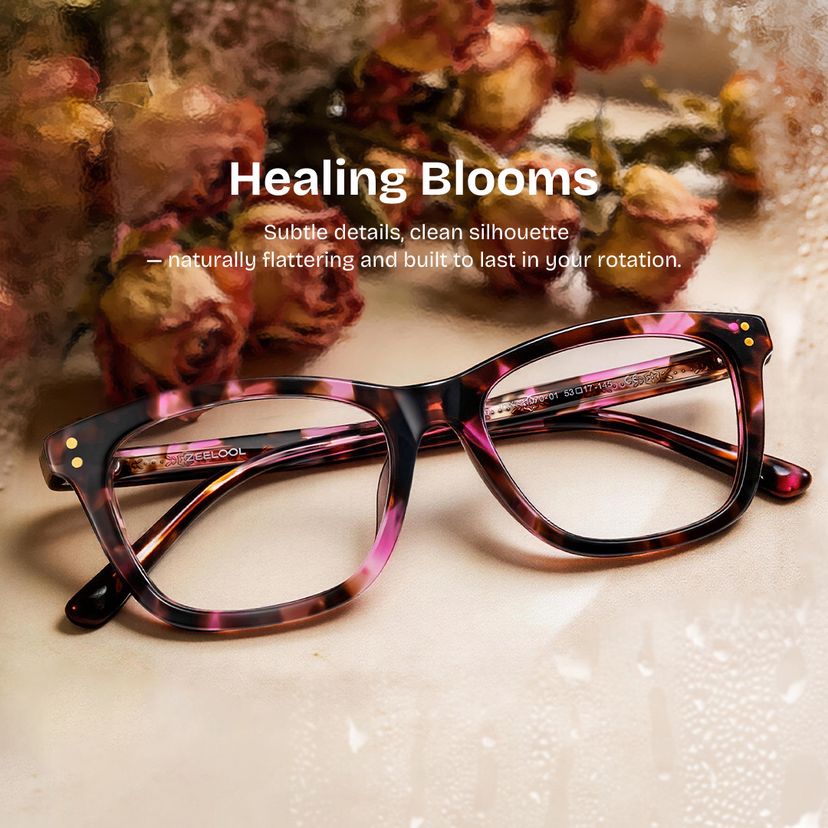 Tyler Pink Tortoise Square Glasses