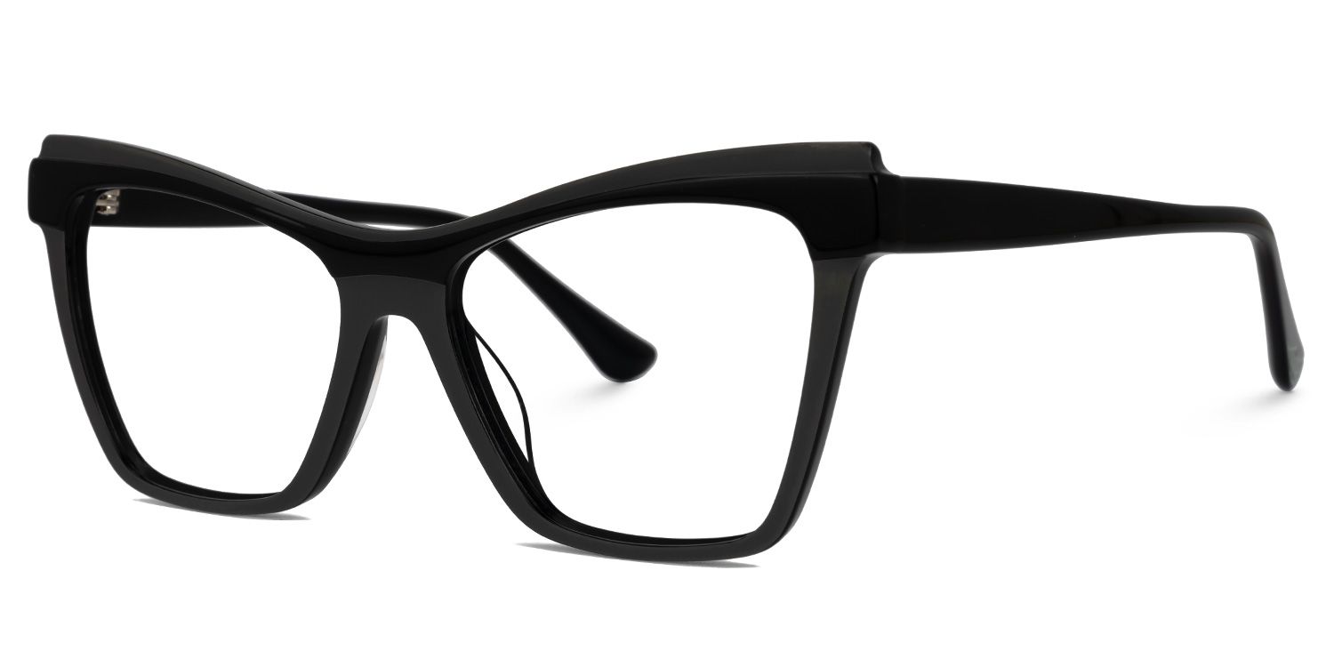 Bouck Cateye Black Glasses1