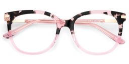 Mailyn Round Pink Tortoise Glasses1