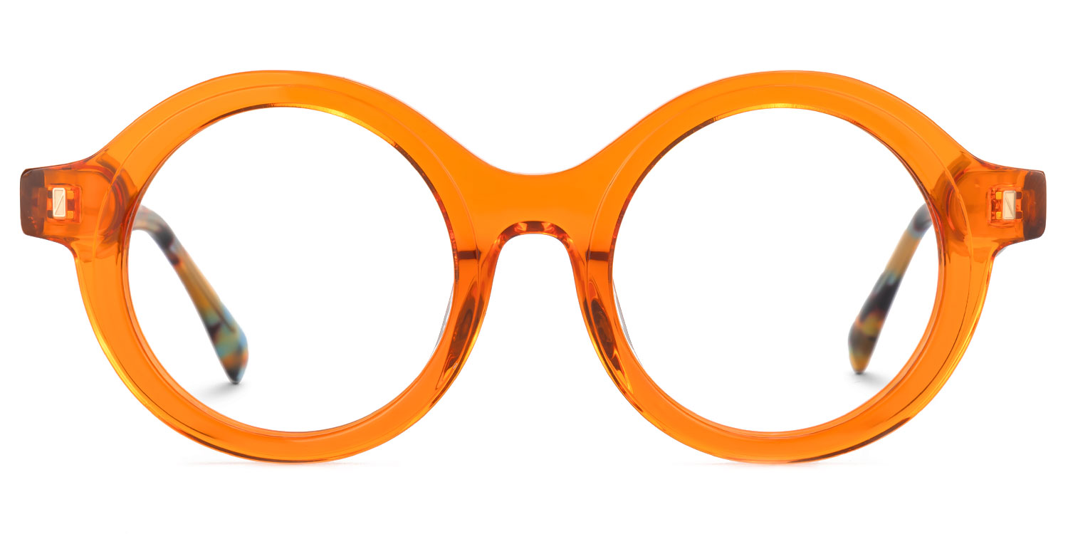 Henson Round Orange Glasses0
