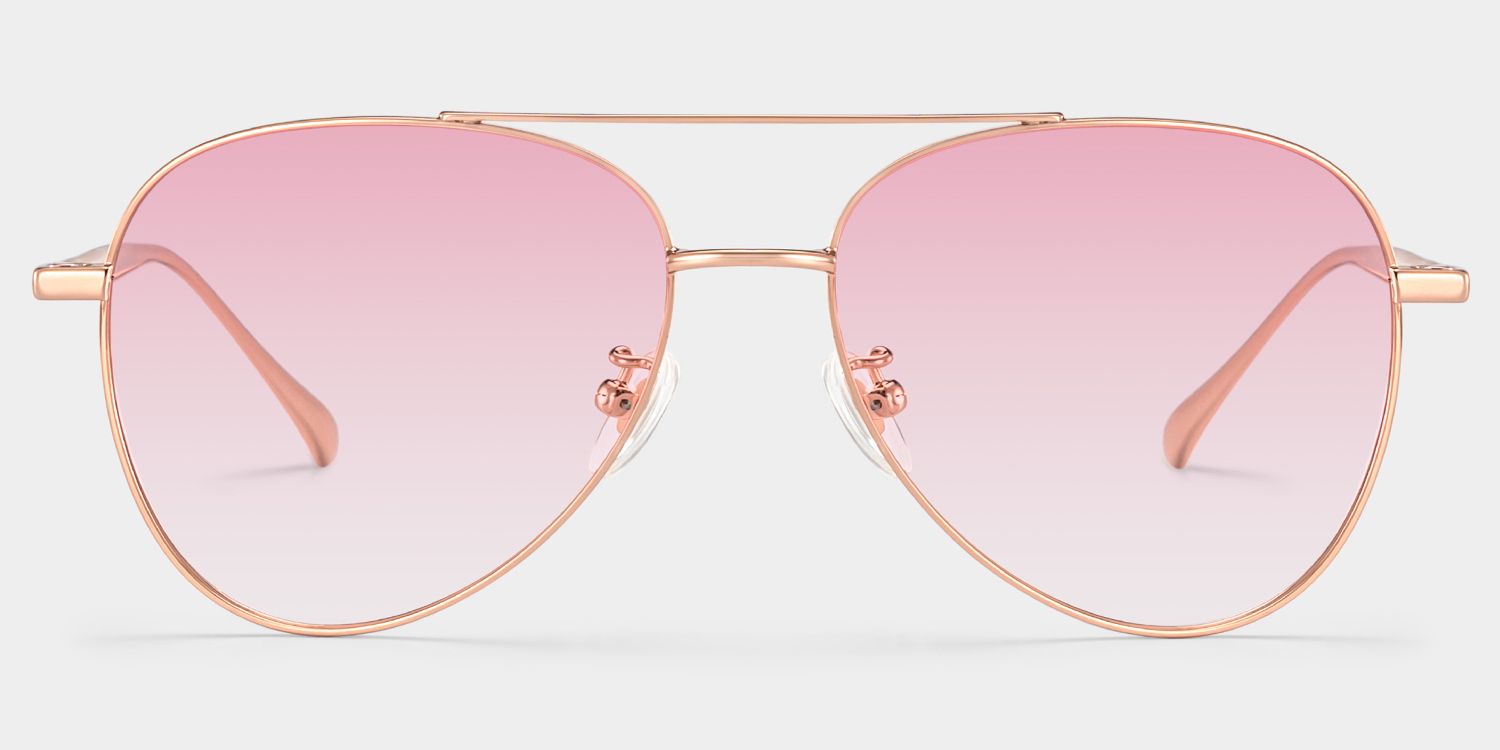 Cher Metal Rose Gold Frame Sunglasses | ZEELOOL UK1