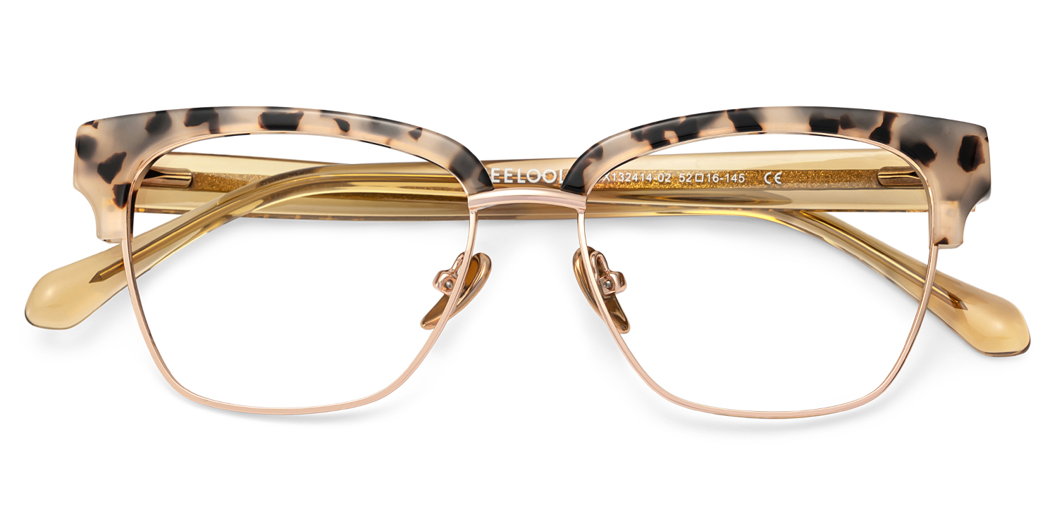 ZEELOOL Ellis Browline Tortoise Glasses