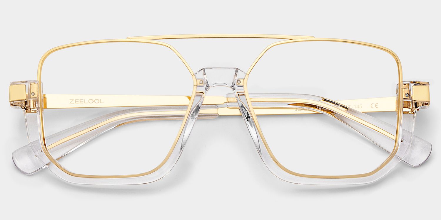 Oromiya Aviator Clear Frame Eyeglasses for Woman| ZEELOOL4