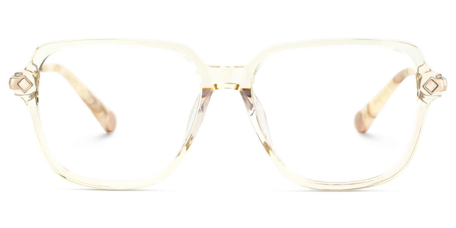 Square Eyeglasses With Yellow0