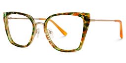 Martine Square Green-Tortoise Glasses1