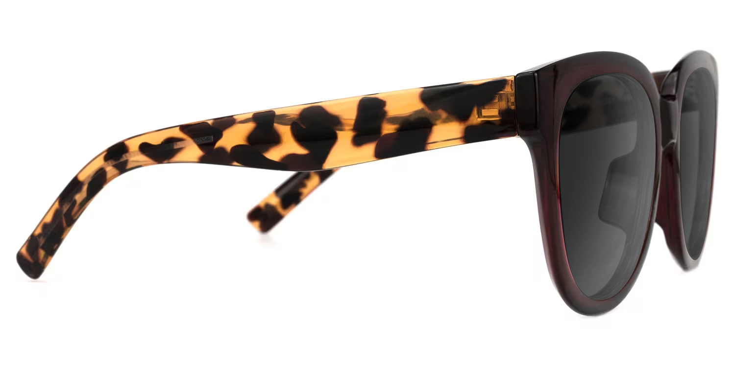 Harrell Square Dark-Red Sunglasses2