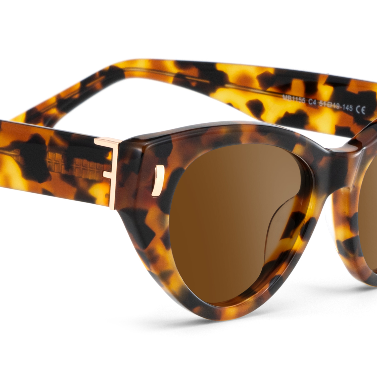 Azura Tortoise Cat Eye Polarized Sunglasses Online | ZEELOOL UK4