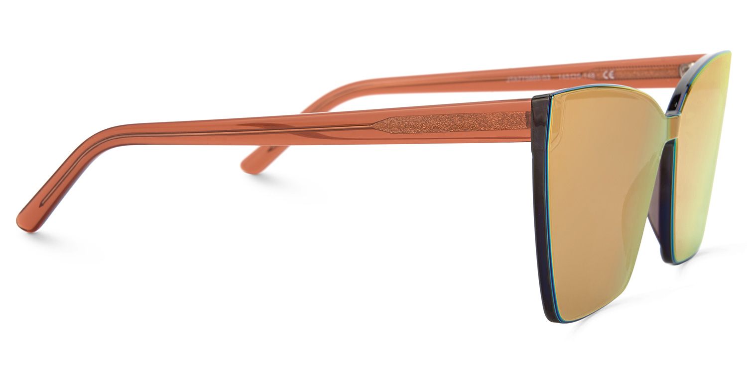 Liliane - Square Orange Frame Sunglasses2