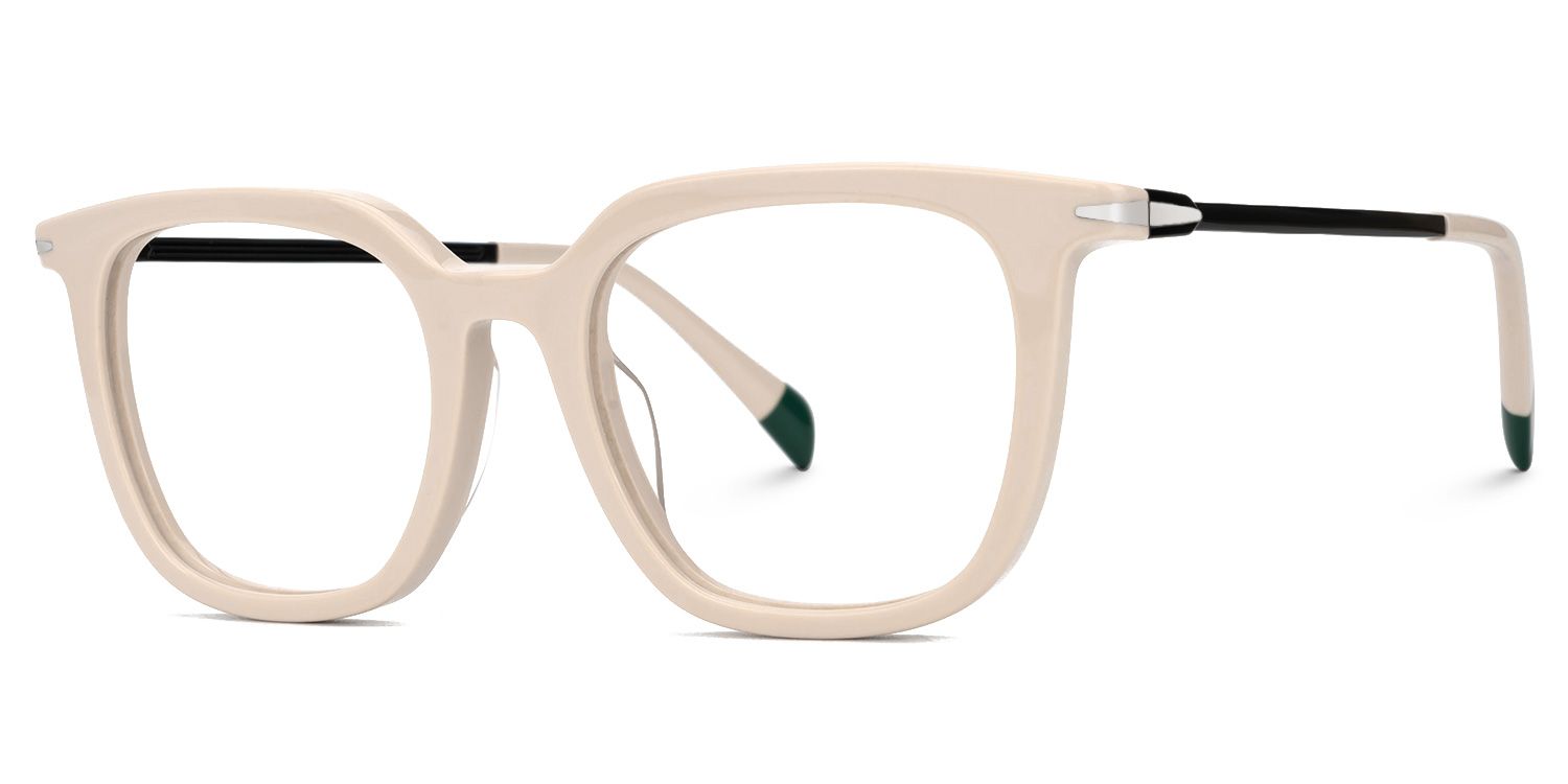 Bodali Mixed-Materials Square Dusty-Pink Frame Glasses | ZEELOOL UK1