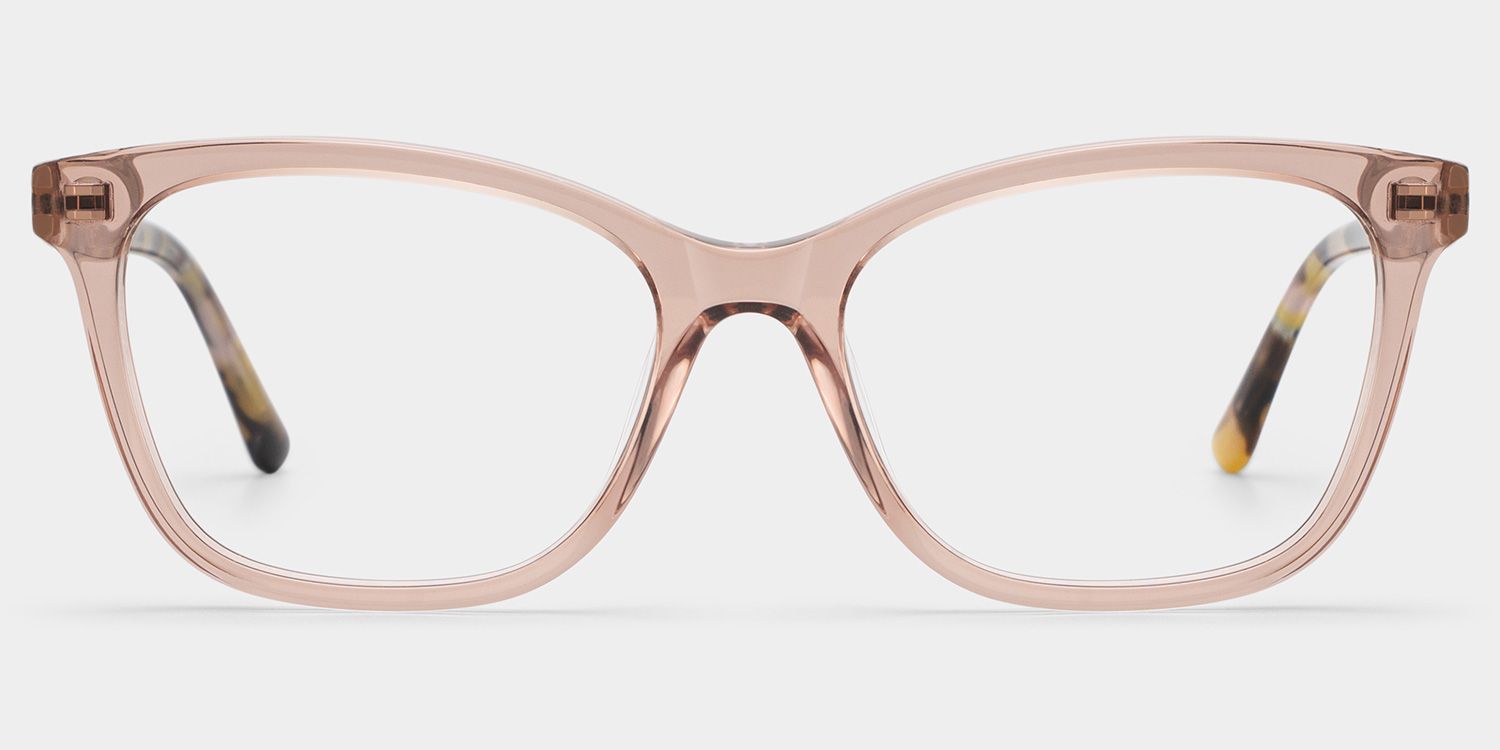 Bella Gardening Pink Floral Rectangle Acetate Glasses | ZEELOOL1