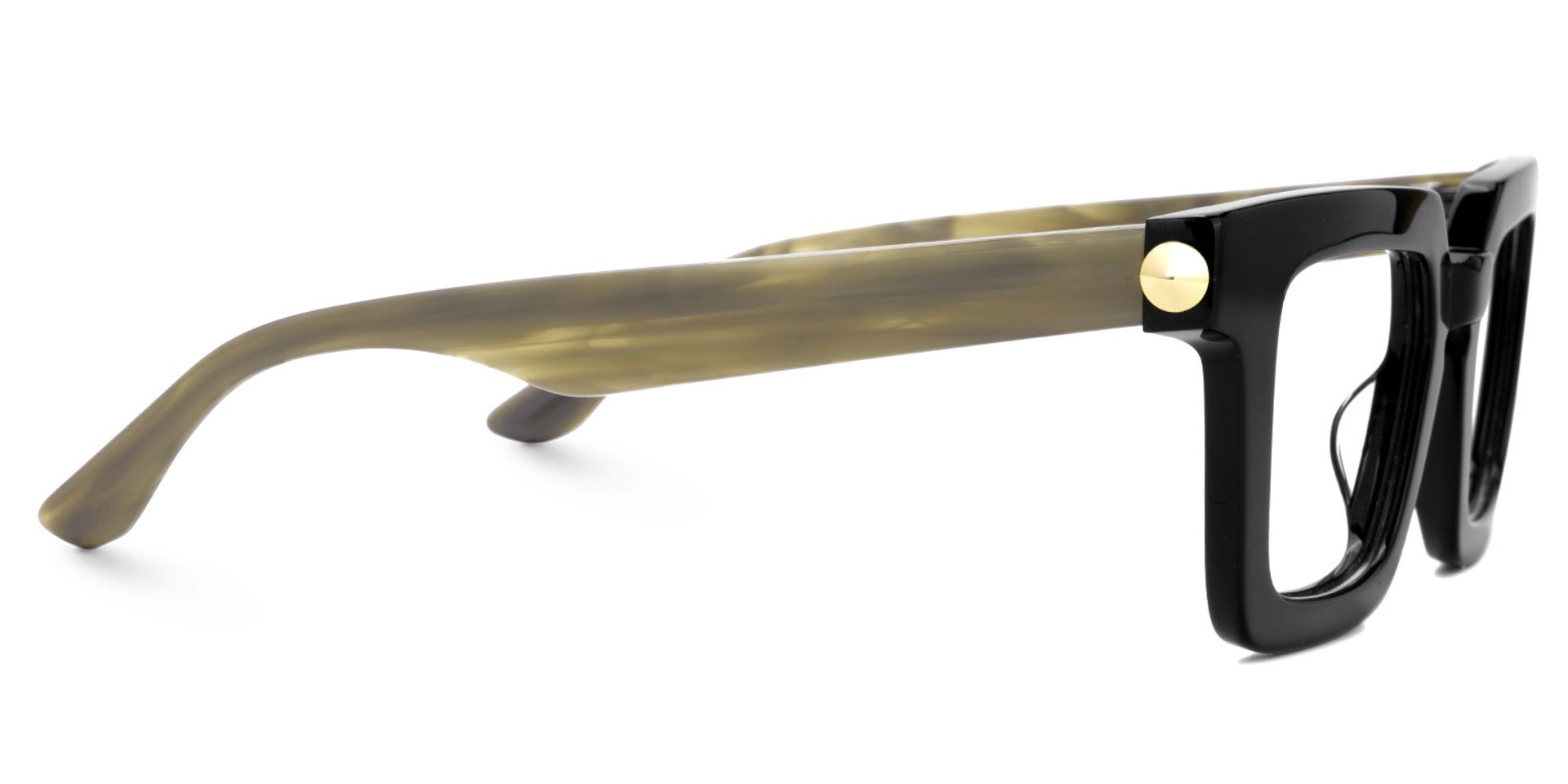 Ruthann Eco Acetate Black Square Frame Glasses Men's | ZEELOOL UK3