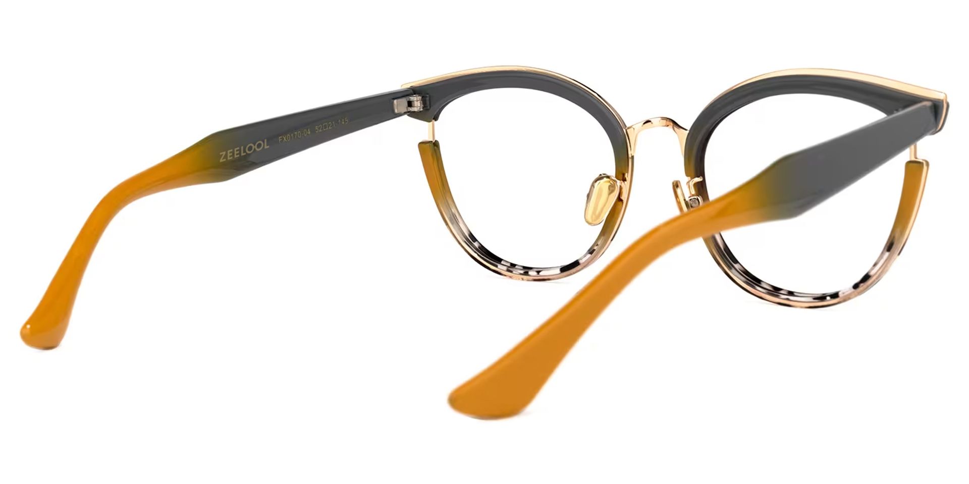 Laraine Cat Eye Gray Frame Glasses | ZEELOOL UK3