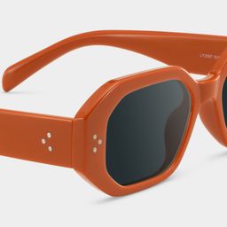 Soleil Orange Rectangle Sunglasses4