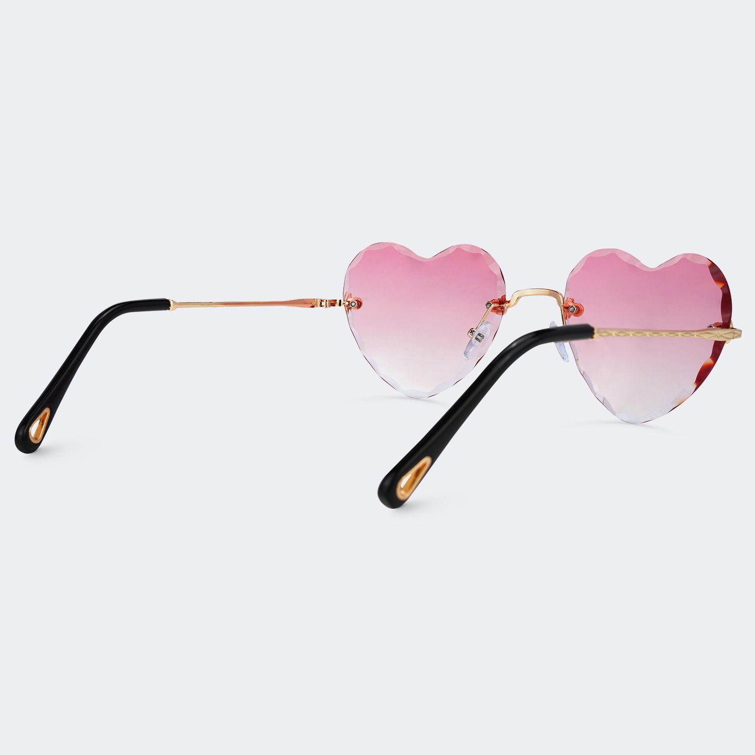 Pretty Heart Shape Pink Glasses Ornaments3