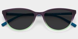 Lucy Purple-Green Cat eye Sunglasses1
