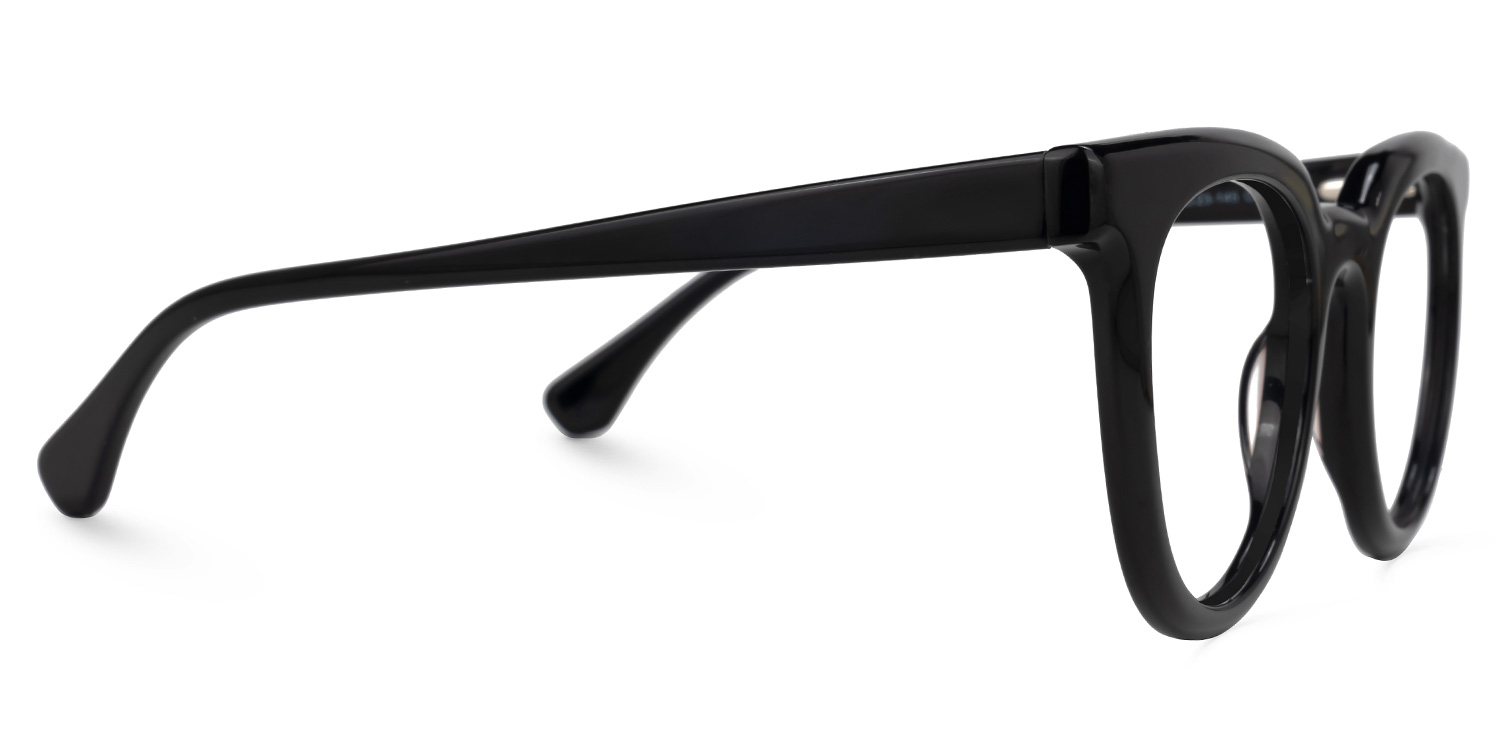 Shabien Round Black Glasses2