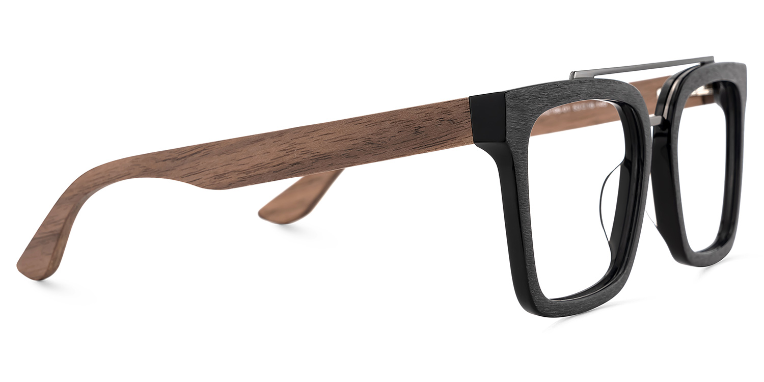 Men's Aviator Eyeglasses Frames With Black Crystal Color3